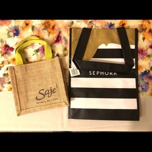 🍀🍀NEW Reusable Sephora & Saje Bags